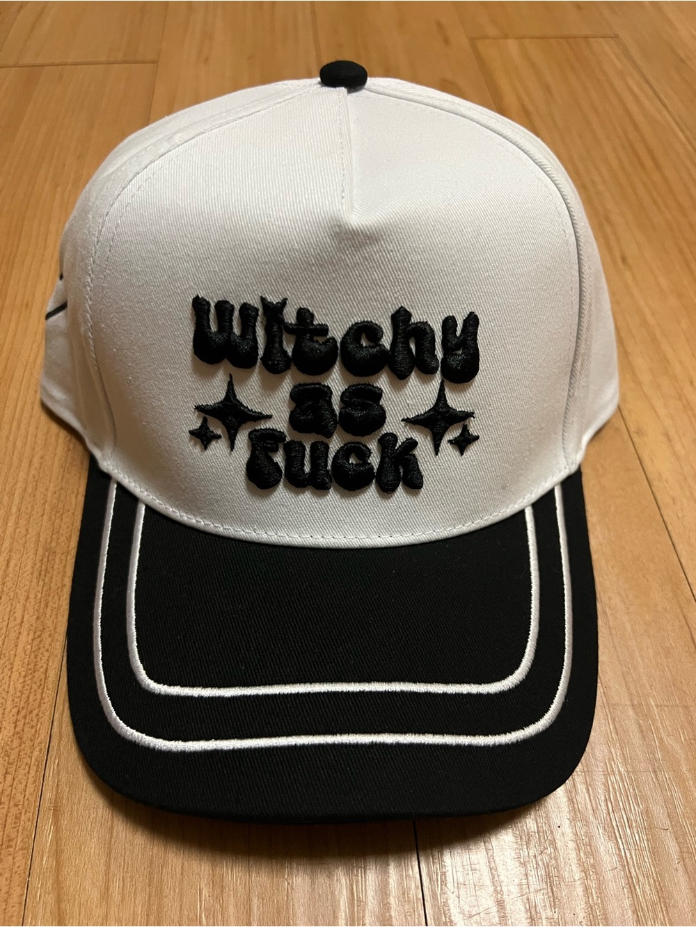 “Witchy as F$@K” Embroidered  Trucker Baseball Hat Cap Blackcraft Coffee Goth